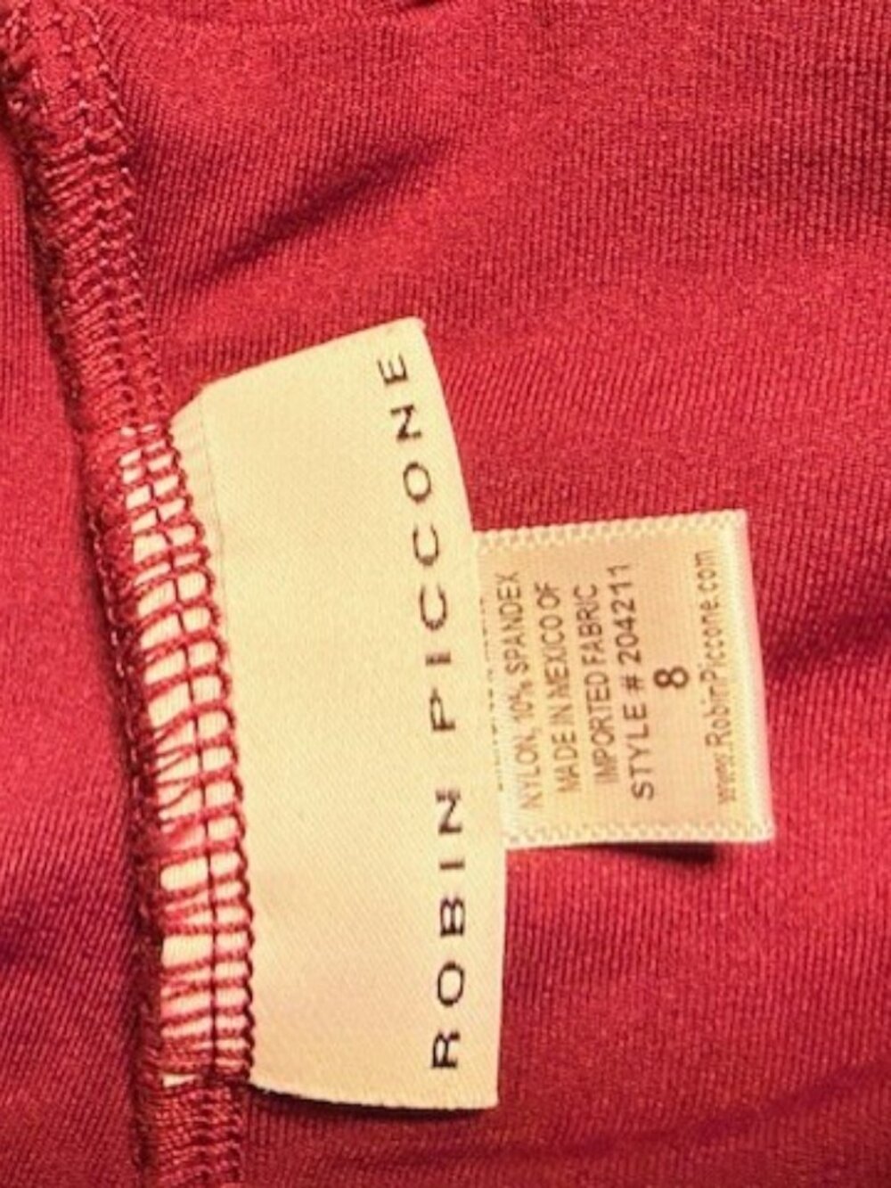 Robin Piccone Plum Ruffle V-Neck One-Piece Swimsuit - Picture 7 of 8